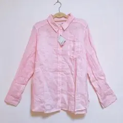 【新品未使用】eur3 シャツ ブラウス 麻100% フレンチリネン ピンクのサムネイル