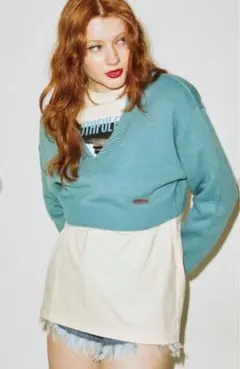 ☆美品☆ jouetie レイヤードVネックニット【セットアイテム/2WAY】