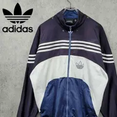 90s 古着 アディダス 3ライン 刺繍ロゴ ジャージ マルチカラー USサイズ