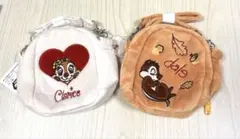 チップ＆デール＆クラリス　クリア窓付ポーチ　プライズ