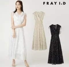 FRAY.ID フリンジジャガードカシュクールワンピース 新品タグ付き