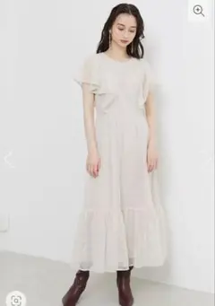 ♦︎新品未使用　rienda フリルSLVヴィンテージレースOP