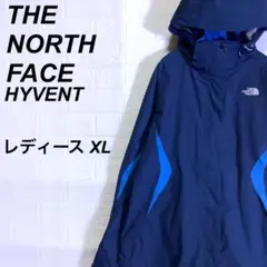 ノースフェイス マウンテンジャケット ハイベント 刺繍ロゴ ネイビー 紺 XL