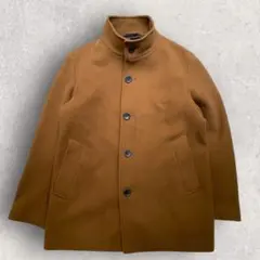 【美品】UNITED ARROWSスタンドカラーコート S ブラウン　ビジネス