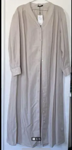 URBANRESEARCHROSSOリネンＶネックガウンワンピース