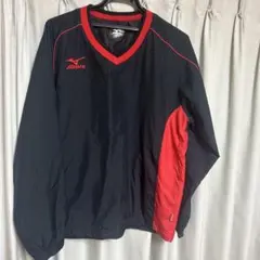 Mizuno 長袖 Vネック ウェア 黒/赤