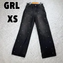♥GRL♥ グレイル (XS) パールストレートデニムパンツ