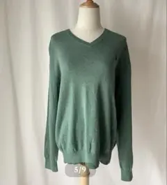 Polo by Ralph Lauren 緑 Vネックセーター