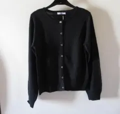 新品ＪＰＲＥＳＳシンプルカーディガン／黒のサムネイル