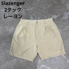 90s Slazenger 2タック レーヨン混 チノショーツ ハーフパンツのサムネイル