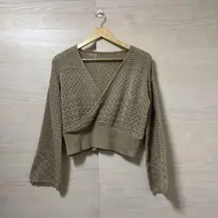 SENSE OF PLACE★透かし編み ニット レイヤード トップス セレクト