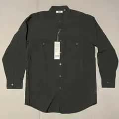 UNIQLO U ワイドフィットスタンドカラーストライプシャツ S 新品