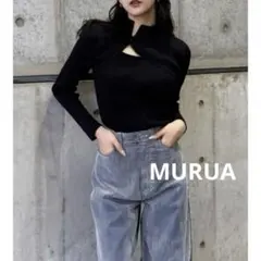 MURUA チャイナタイトニット ブラック 黒