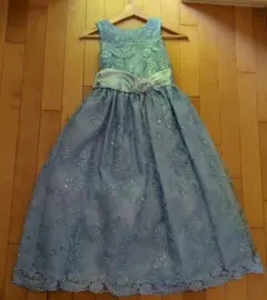 ★150子供ドレス★リトルプリンセス 水色刺繍　フォーマル　ピアノ発表会　結婚式