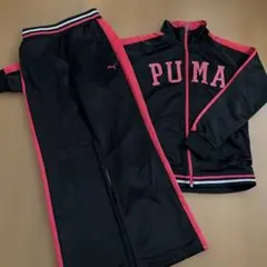 PUMA ジャージセット 黒/ピンク