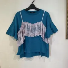 w closet ターコイズ レース付きトップスのサムネイル