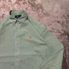 90's Ralph Lauren ラルフローレン ストライプシャツ 長袖