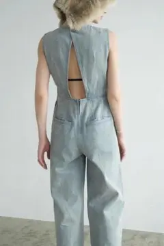 CLANE BACK OPEN DENIM ALL IN ONE アイスブルー - メルカリ