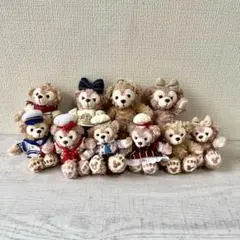 ダッフィ/シェリーメイ/10体5ペア/ぬいぐるみバッチ/ぬいぐるみチャーム