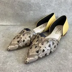 【未使用級】cocaパンプス　パイソン柄 ポインテッドトゥ【24.0】