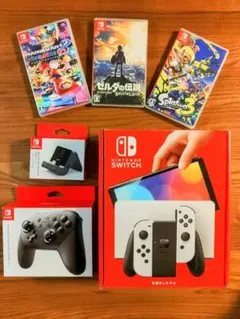 スイッチ有機EL本体 + ソフト3本 + おまけ