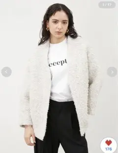 Mila Owen ミックスツイードニットカーディガン