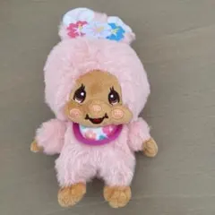 日焼けモンチッチ　カラビナポーチ　ピンクのサムネイル