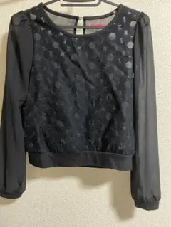 pinky girls 花柄 シアーブラウス トップス