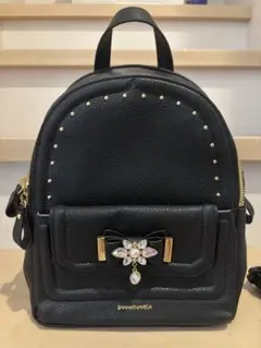 Samantha Vega サマンサベガ ビジューリボンリュック 黒 （小）