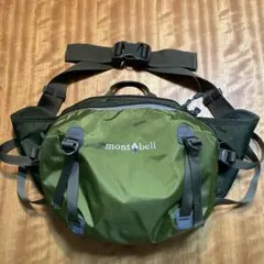【美品】mont-bell オリーブ　ボディバッグ　トレールランバーパックのサムネイル