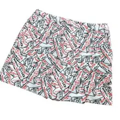 ✨美品✨ニューバランスゴルフ　総柄　スカート　ホワイト　レディース2 Lサイズ