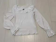 キャンディスリーブフリル襟トップス