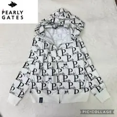 美品　PEARLY GATES プーさん　コラボ　フード付きトレーナー