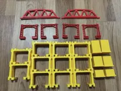プラレール 鉄道模型パーツ セット　赤　鉄橋　まとめ売り