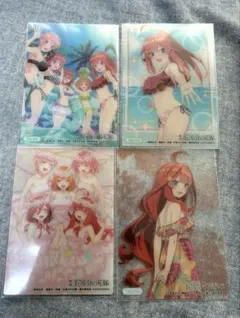 【五等分の花嫁】トレーディングカード4枚 一花 二乃 三玖 四葉 五月 中野家