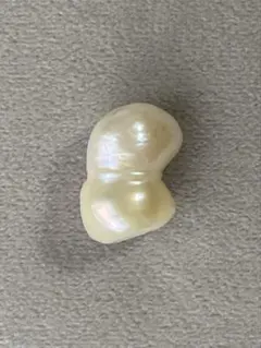 【特大1.9cm】淡水パール／バロック／雪だるま型／ツインパール／メタリックな照