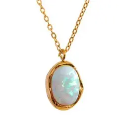 X782 ネックレス レディース ゴールド k18 天然石 防水