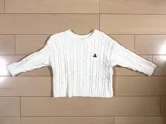 GAP ホワイト ケーブル編み ニットセーター