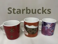 スターバックス マグカップ3点セット ホリデー 花柄 カフェモカ