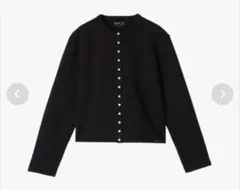 アニエスベーT1WEB限定コットン長袖カーディガンプレッションブラック黒