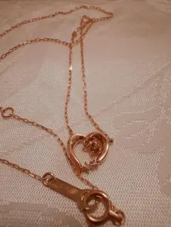 4℃ K10 ハート型ネックレス