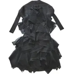 Y086 PLEATS PLEASEイッセイミヤケ ノースリーブワンピース 総柄