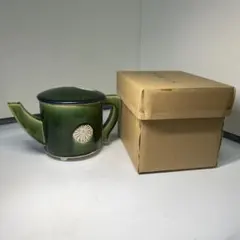 【茶道具】五陶造　織部片口水注（紙箱）口切りに　三べ　織部インベふくべ
