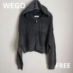 WEGO 完売品　ヴィンテージウォッシュメッシュパーカー　ブラック　スミクロ