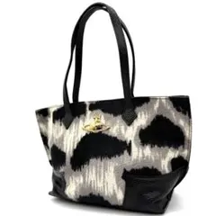 ★極美品★ヴィヴィアンウエストウッド ミニトート ハラコ レオパード オーブ金具