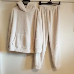 GU フリース フード付きルームウェアセット Lサイズ