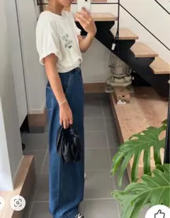 BLACK BY MOUSSY ブラックバイマウジー リラックスワイドデニム 0