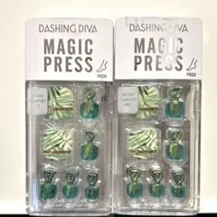 DASHING DIVA マジックプレス　フットネイル　グリーンサーファー　2個