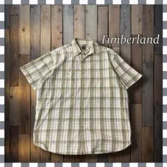 Timberland ティンバーランド ツリー刺繍BDチェック半袖シャツLのサムネイル