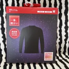 ユニクロ 超極暖ヒートテッククルーネックT ブラック M
